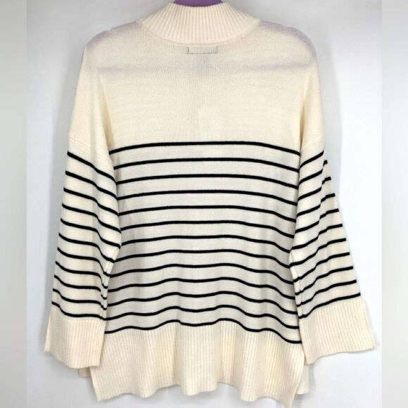 NWT Design History Cozy Oat/Black Stripe Sweater 1X - Picture 5 of 10